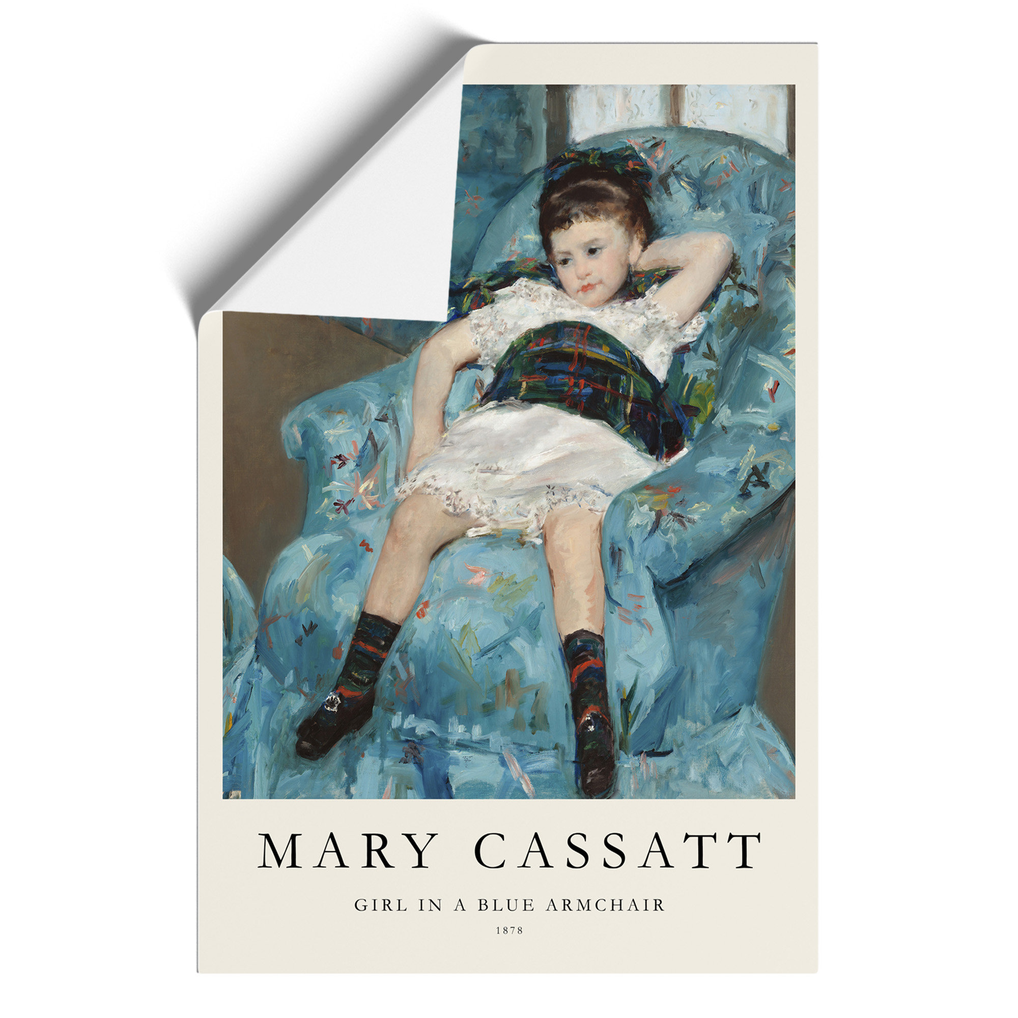 East Urban Home Little Girl in a Blue Armchair by Mary Cassatt ...