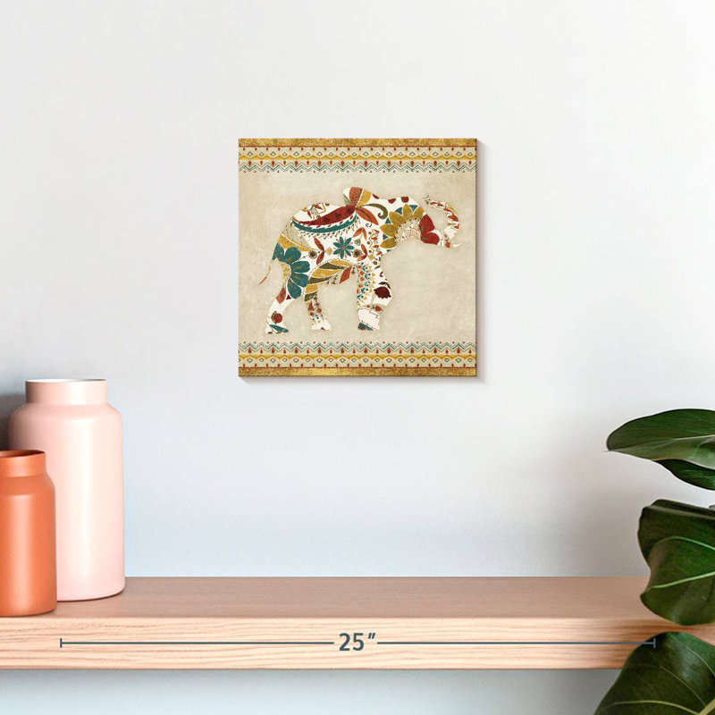 Brampt Boho Elephant I, 10" H x 10" W