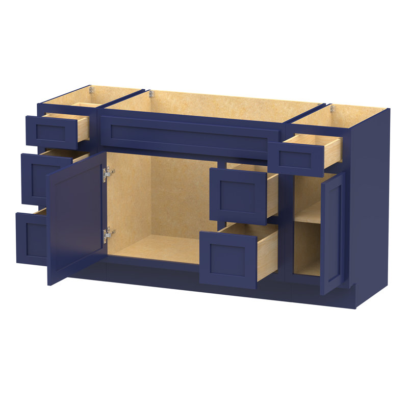 Base de meuble-lavabo simple 60 po seulement, Bleu