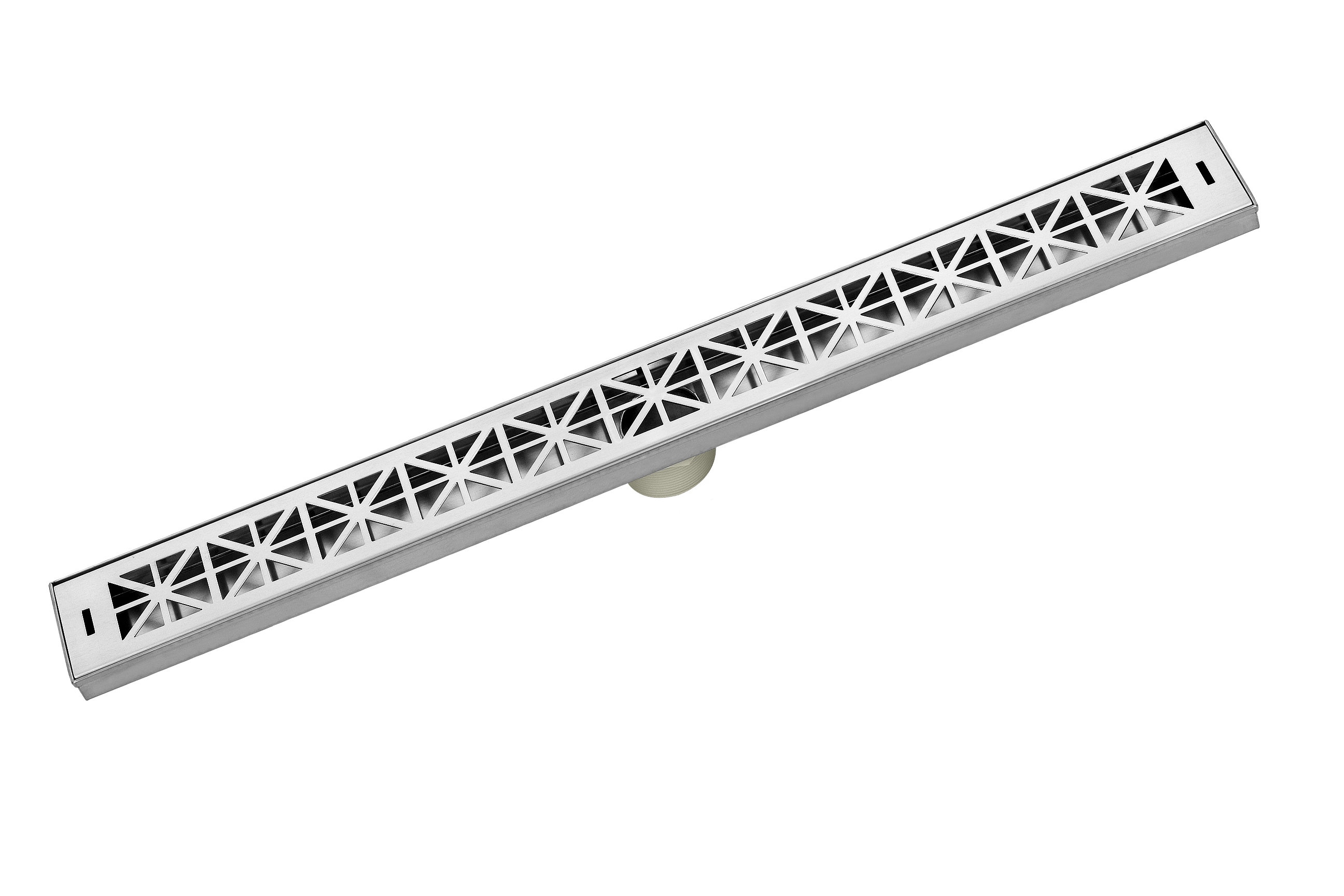 LUXE Modular V Channel Site Adjustable Linear Shower Drain- Wedgewire  Grate