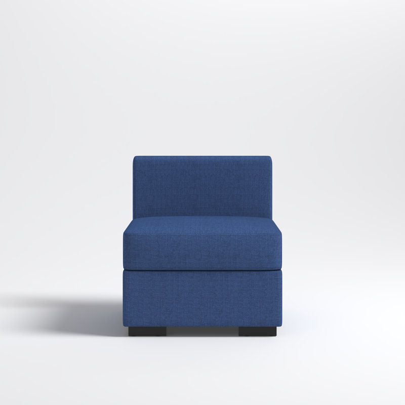 Modern Armless Modular Chair In Fabric Versatile Seating For Living Room Or Office