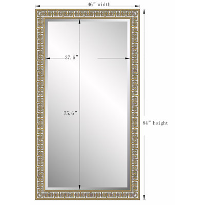 Miroir Leaner - or / argent