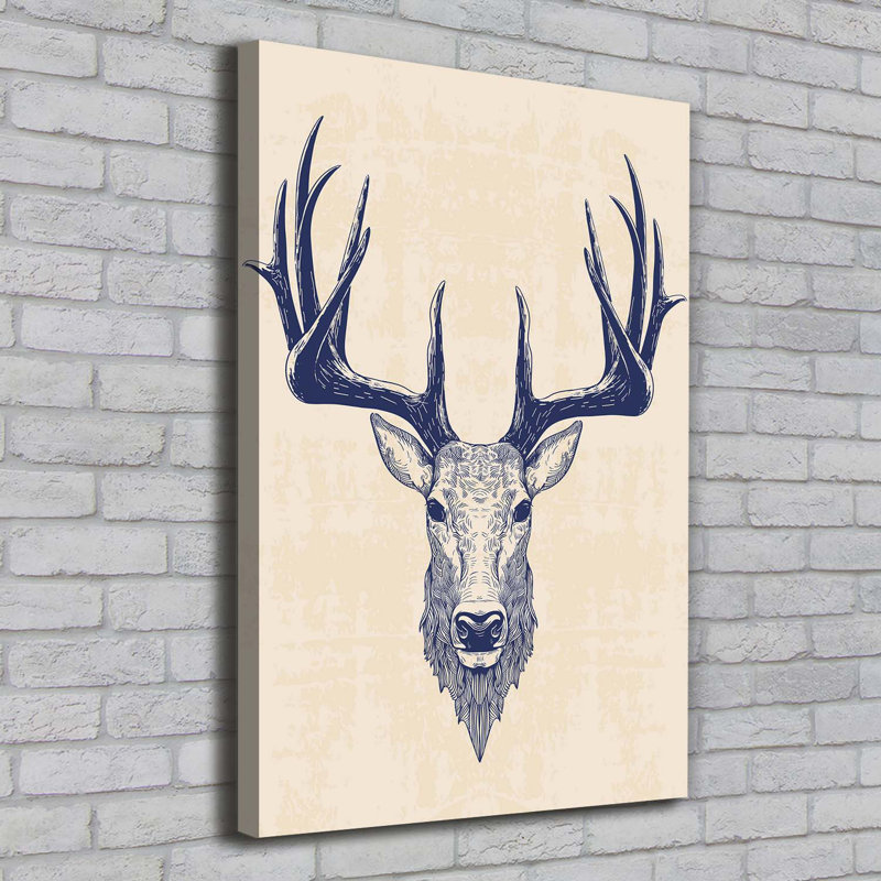 Deer's Head - Wrapped Canvas Print
