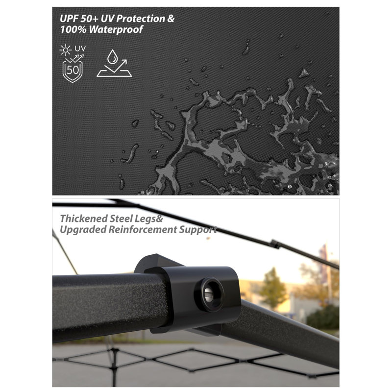 Metal Pop-up Canopy, Noir