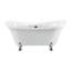 Baignoire de trempage sur pieds 60 "avec drain, pattes et plateau en bambou 60" Streamline-575594004-575593984