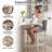 Carollyn 26" High Modern Farmhouse Turned Leg Beaded Counter Stool-1296061806