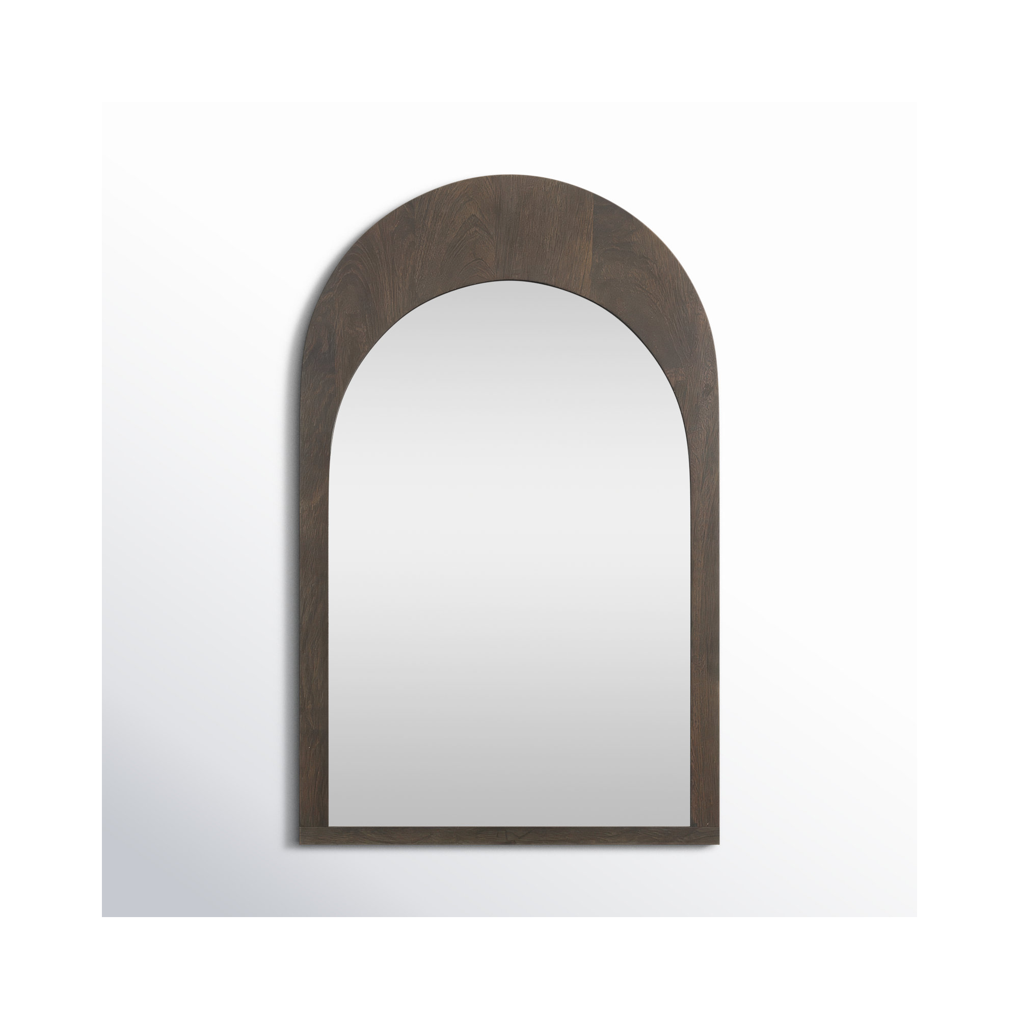 Vixe Solid Wood Mirror, Dark Brown, 36" x 23"