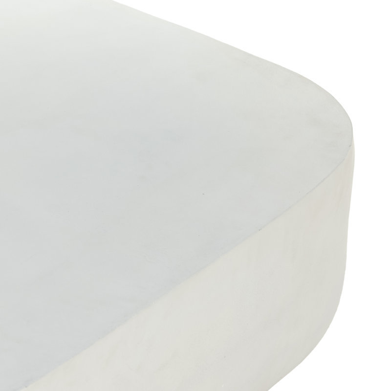 Basil Outdoor Square Coffee Table, Matte White