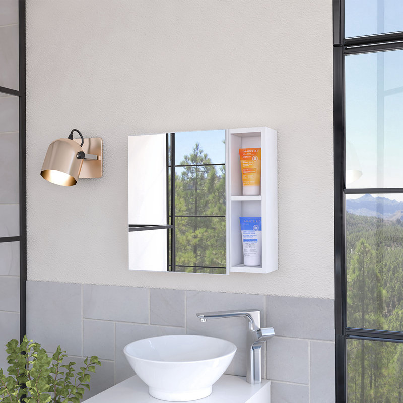 Rangement pour salle de bain Munesu, Blanc