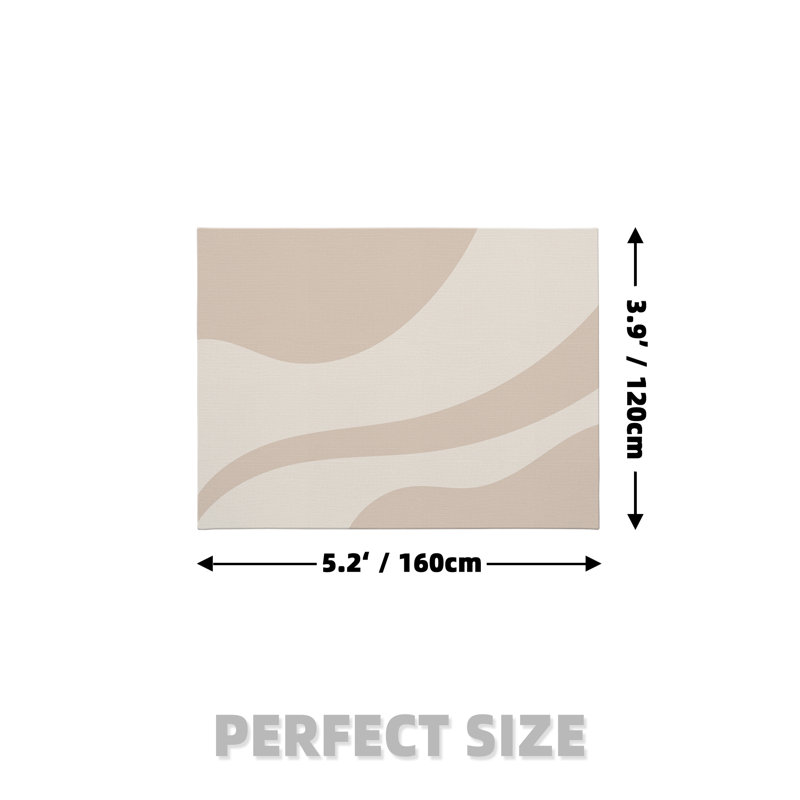 Tapis rectangulaire Kaiyue avec envers antidérapant, Rectangle 3 pi 11 po x 5 pi 3 po