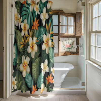 Rideau de douche 1 pièce Tropical Potpourri