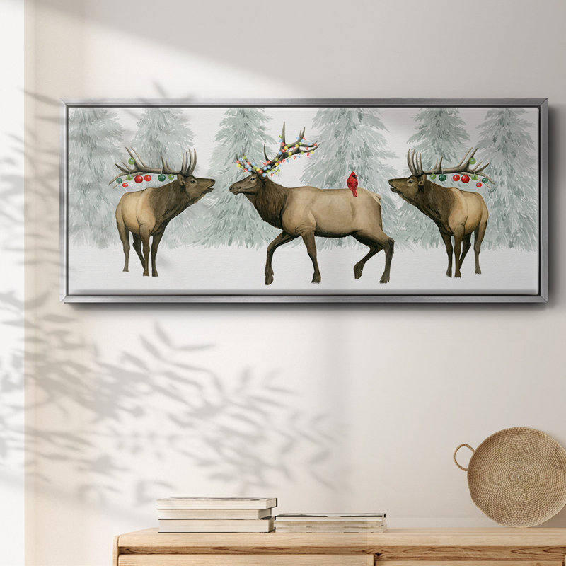 Festive Forest Collection D- Framed Canvas, 20" H x 50" W