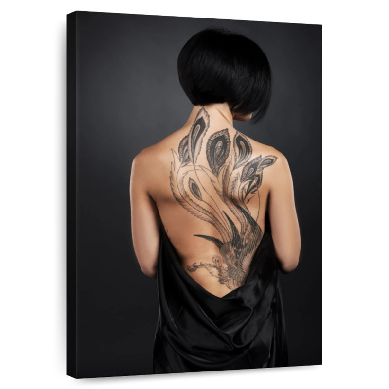 Senne Tattoo Down Her Back, 36" H x 24" W