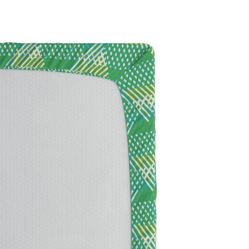 Microfiber Geometric Fitted Sheet, Twin Fitted Sheet