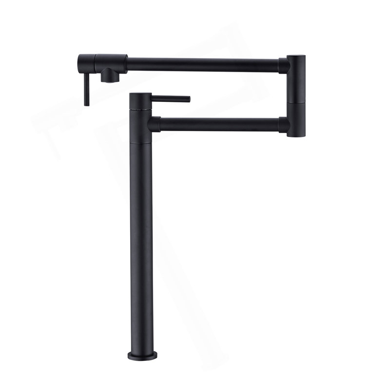 Robinet remplisseur de pot avec tige d'extension, Noir mat