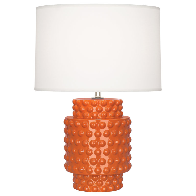 Dolly Table Lamp, 27.5" H x 17" W x 17" D, Pumpkin