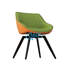Table de salle à manger ronde 31,5 "couleur tulipe noyer avec 2 chaises en cuir artificiel, salon pour 4 personnes, coussins confortables et polyvalents-668197719