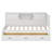 L-Shaped Bed Frame With Drawer And Bookcase, Corner Bed Wooden Captain Bed With Led Downlight And USB Port-1370168249