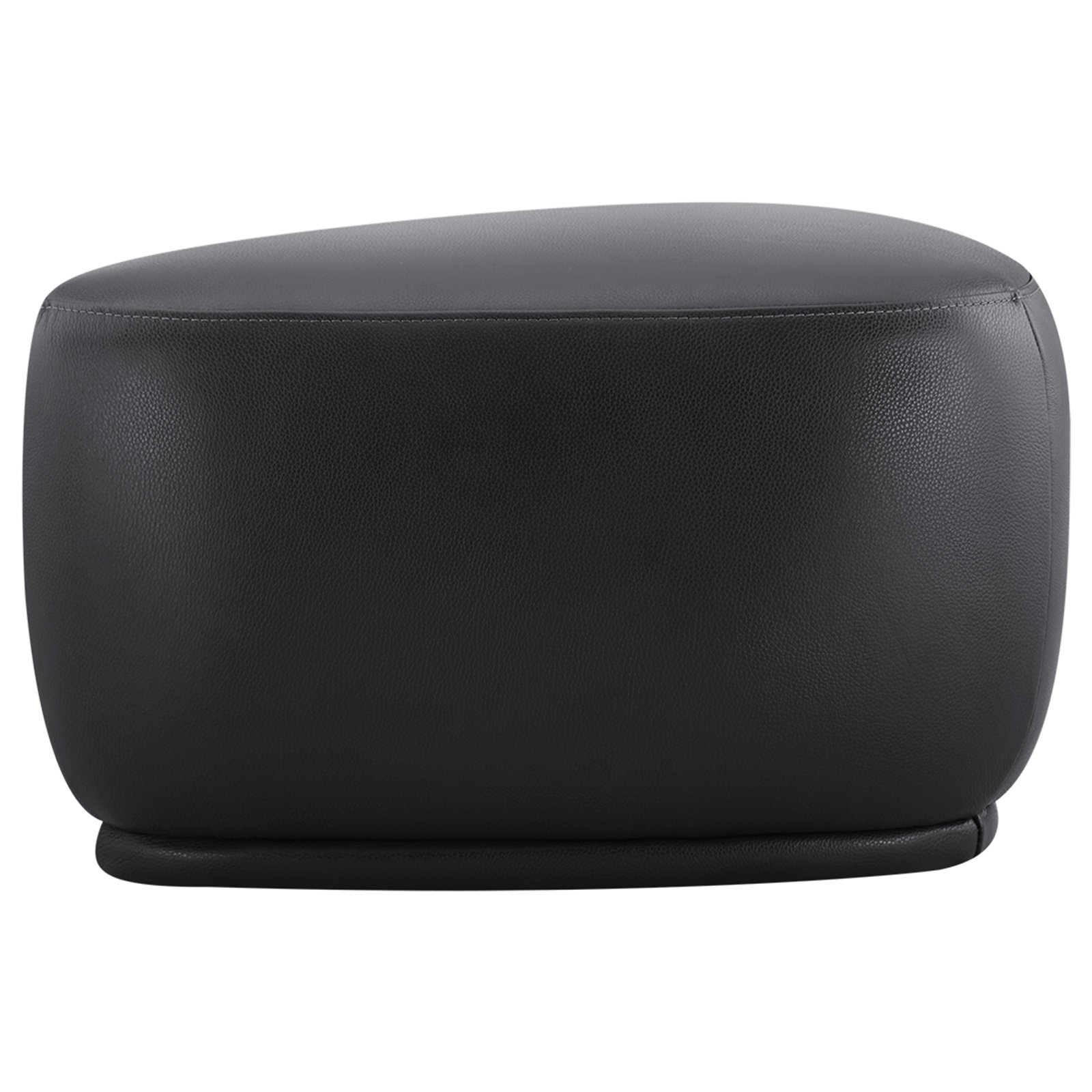 Adna 26" Genuine Leather Ottoman, Impression Black Genuine Leather