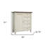  Commode 5 tiroirs 55 po en bois massif gris et ivoire