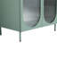 Meuble-lavabo de salle de bain moderne 30 po - Armoire autoportante en acier et céramique menthe-131095484