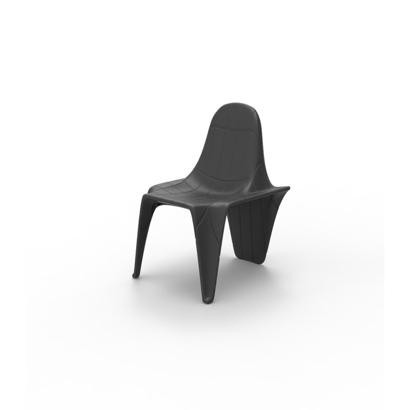 F3 Stacking Patio Dining Side Chair, Anthracite