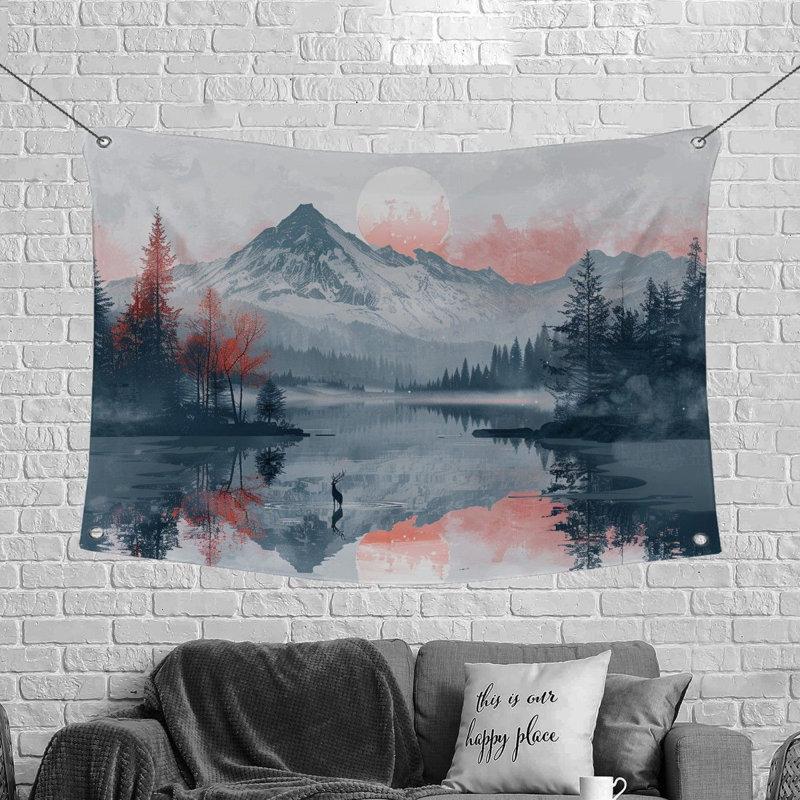 Microfiber Fabric Tapestry, 50" H x 60" W