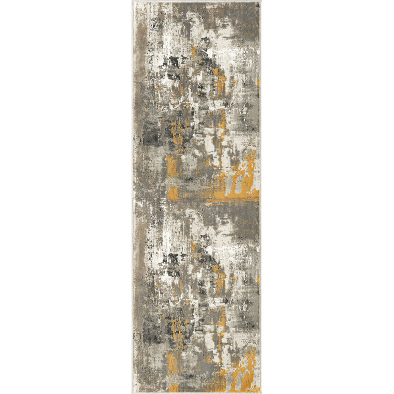 Abstract Indoor Rug, Runner 2'8" x 8'
