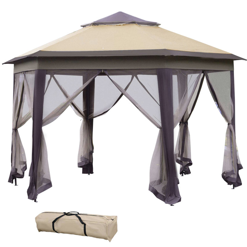 Tente de pavillon de pop-up avec murs grillagés grillagés pour auvent de camping