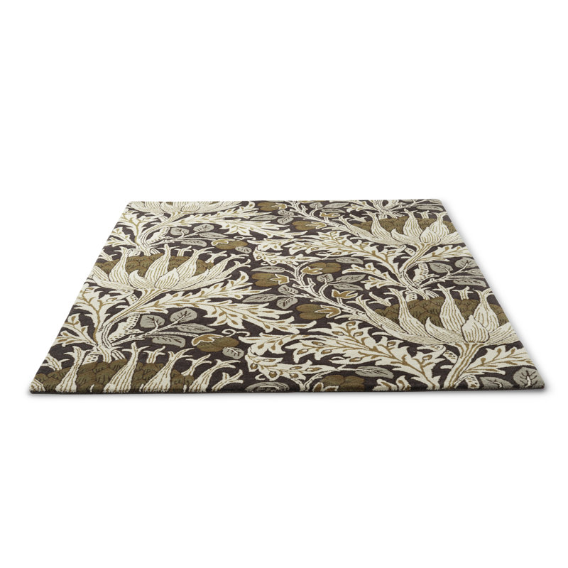 Morris Wool Floral Area Rug, Rectangle 4'7" x 6'7"