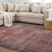 Labarbera Machine Washable Red/Gray Non-Slip Backing Area Rug-1282707954