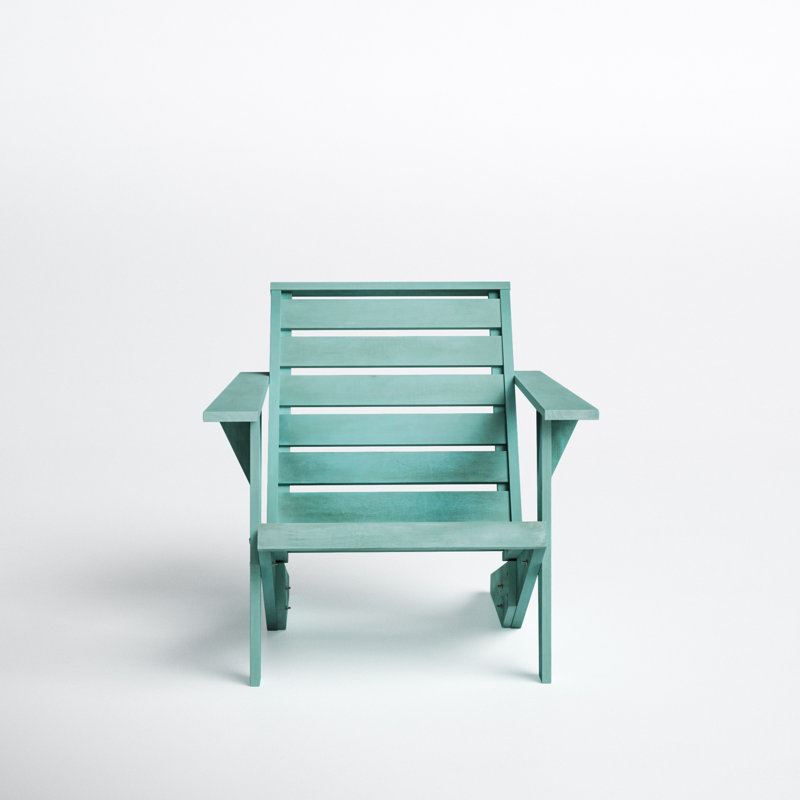 Ursa Acacia Outdoor Adirondack Chair, Beach House Blue