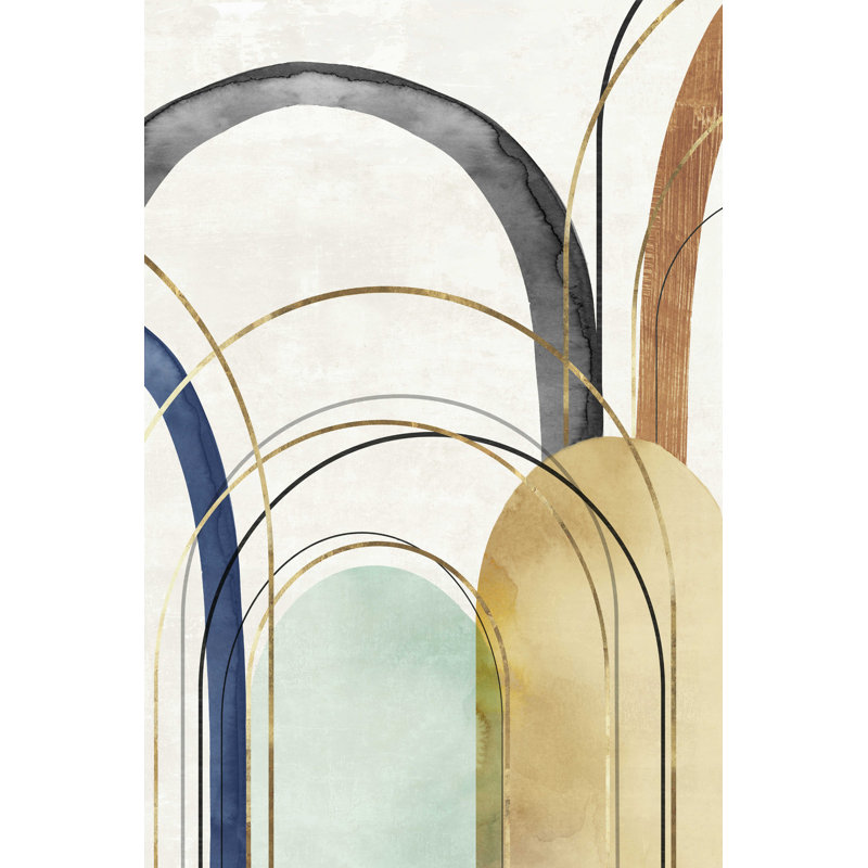 «Alstead Golden Arches II» par - reproduction d'art sur toile tendue, H 18 po x l 12 po