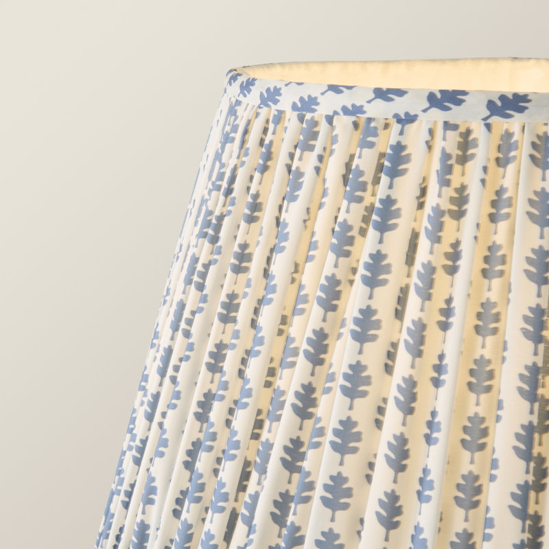 Teece Matte Tripod Floor Lamp, Without Bulb, Blue Floral, Cream
