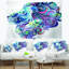 Blue lion art abstrait tapisserie Animal-28483675