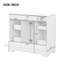 Meuble-lavabo vert 36 po avec trois tiroirs