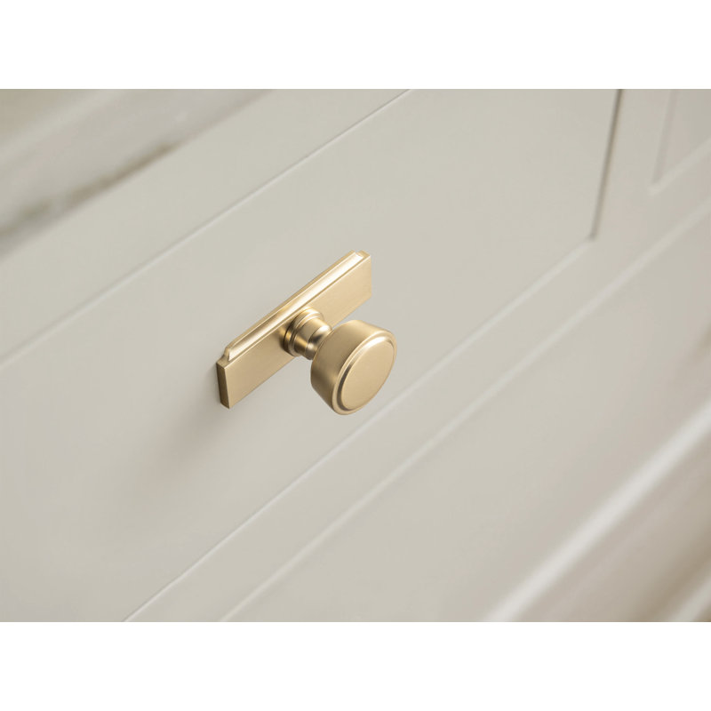 1.23" Diameter Mushroom Knob With Backplate(G020), Champagne Bronze