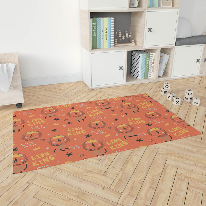 Tapis de jeu pour enfants très grand lion, Rectangulaire 2 pi x 3 pi
