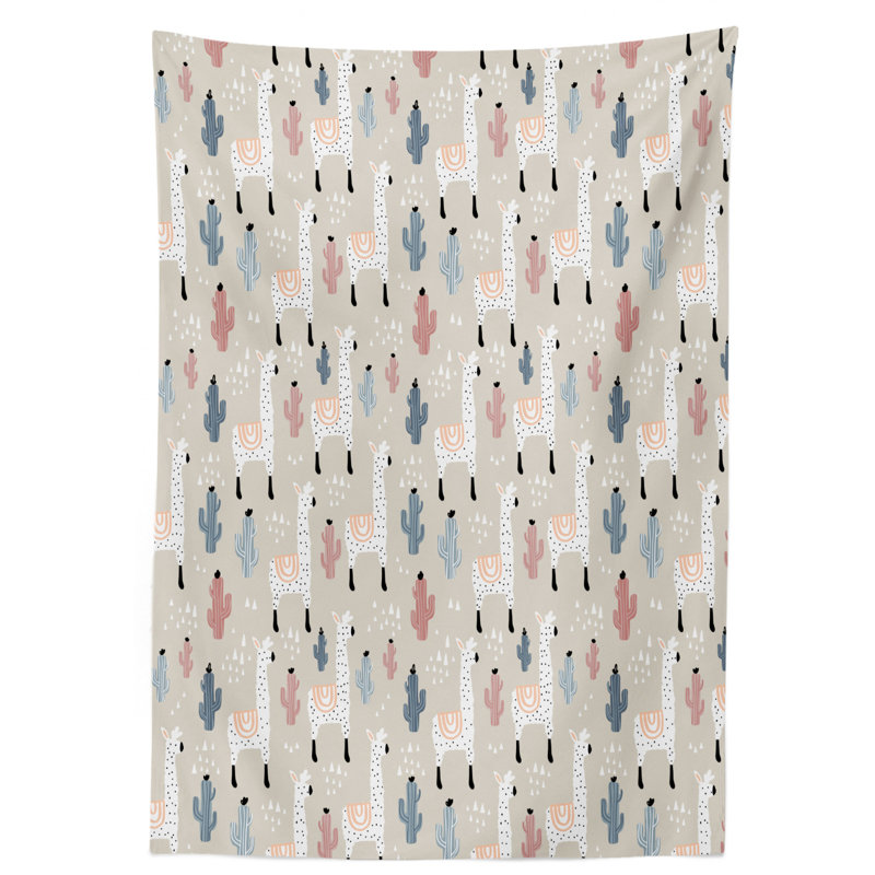 Llama Geometric Tablecloth, 84" L x 60" W