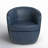Crandell Top Grain 100% Genuine Italian Leather Swivel Barrel Chair-741458758