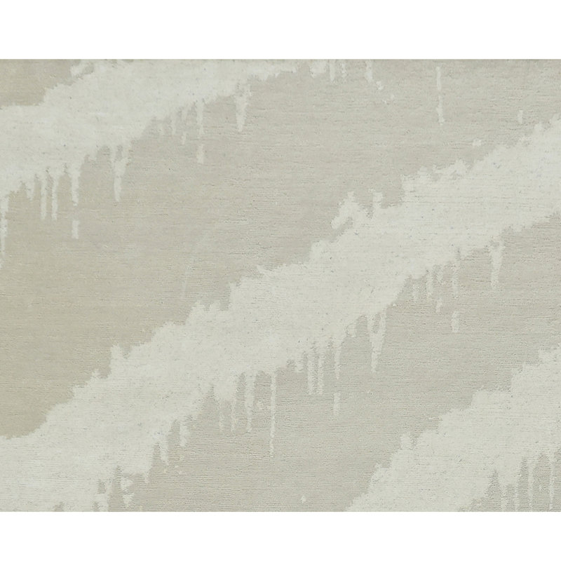 Tapis ivoire noué à la main de haute qualité, Rectangulaire 8 pi x 10 pi