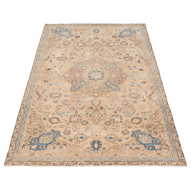 Tapis unique en laine de 4 pi 9 po x 8 pi 8 po Farmerville