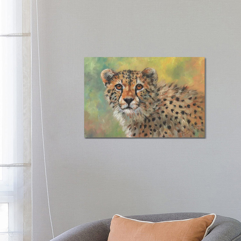 Portrait Of A Cheetah 1 Piece Wrapped Canvas Wall Art, 45.72cm H x 66.04cm W