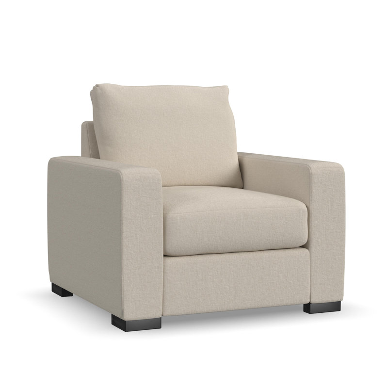 Oliver Chair And Ottoman, Beige
