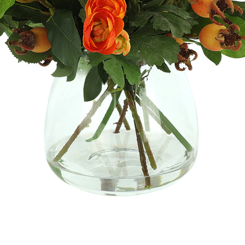 Ranunculus Arrangement in Glass Vase
