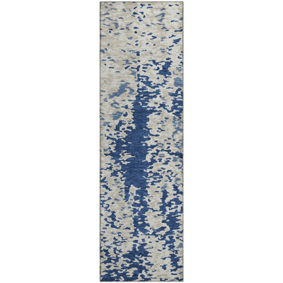 Premium Machine Washable Prisco Navy Rug
