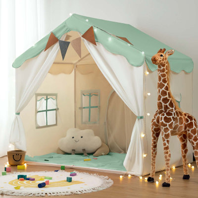 Tente de jeu pour enfants Besrey pour garçons et filles, tentes de jeu pour tout-petits avec tapis et lumières rembourrés, tente de jeu pour enfants pour l'intérieur et l'extérieur, vert