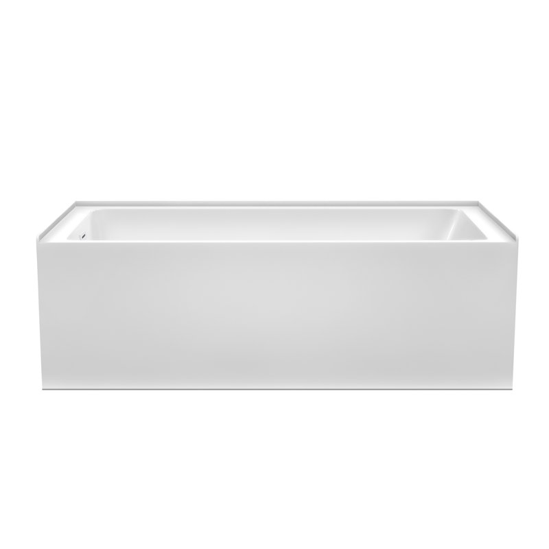 Grayley 66'' x 32'' Soaking Acrylic Bathtub, White, Left