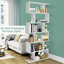  2 PCS 75” H x 31.5” H 6-Tier S-Shaped Geometric Bookcase-104440788