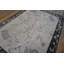 Charcoal and Ivory Color Antique Floral Folk Art American Hooked Rug